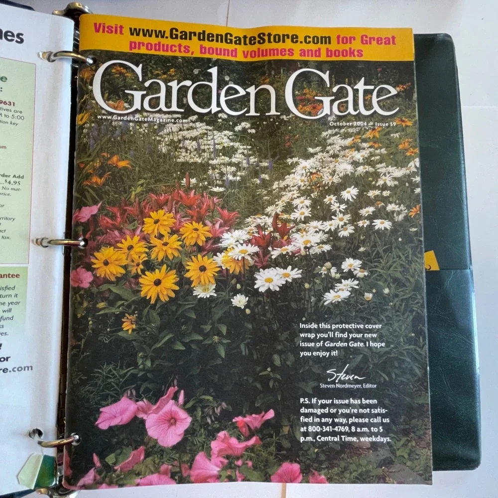 Garden Gate Magazine 2004 Full Year Issues 55-60 with Green Collector Binder